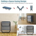 thumbnail image 6 of Gymax Folding Bed Rollaway Metal Guest Bed Sleeper Made in Italy w/ Memory Foam Mattress Navy, 6 of 10