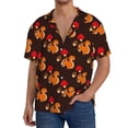 thumbnail image 3 of Xecao offers the Cute Squirrel for Men's Casual Short-sleeved Shirt, a button-up collared shirt with a pocket, perfect for beach vacations and yacht travel in the 3X-Large size., 3 of 7