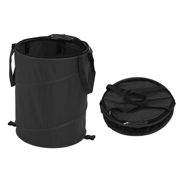 Bote De Basura Para Acampar De Gran Capacidad De 24 Galones Con Tapa Con Cremallera, Contenedor De Basura Portátil Plegable, Bote De Basura De Jardín De Tela Oxford Para Acampar