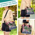 thumbnail image 5 of FORMRS Insulated Lunch Bag for Work School Unisex Large Capacity Cooler with Shoulder Strap, White Vibrant Flowers, 5 of 6