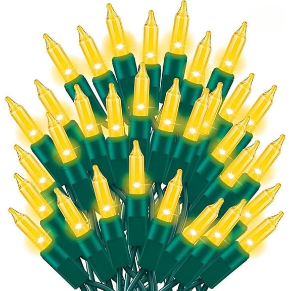 LAMPHOME 31.9ft 150 Yellow Christmas String Lights, super bright and extendable, UL certified. Perfect for outdoor tree, garden, patio, wedding and garland holiday decor.