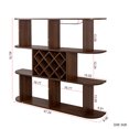 thumbnail image 5 of Jopath Large Wall Mounted 3 Tier Rustic Bottle Wine Rack,Multifunctional Wooden Wall Mounted Wine Rack,mounted wall Storage winerack Rack for Home Bar Dining Room Decor Walnut, 5 of 10