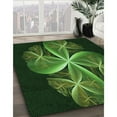 thumbnail image 2 of Ahgly Company Indoor Round Patterned Dark Lime Green Area Rugs, 7' Round, 2 of 6