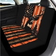 thumbnail image 3 of KUIFORTI American Flag Deer Car Seat Cover Set Comfortable Set 14 Pcs Aotumotive Interior Sets Car Armrest Cushion Non Slip Elastic Fabrics Fit Most Cars, Truck, Suv, or Van, 3 of 7