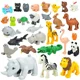 thumbnail image 4 of Duploes a granel, bloques de construcción de gran tamaño, animales, mascota, Tigre, Panda, conejos, León, delfines, modelo de granja, Zoo, juguetes educativos compatibles, 4 of 5
