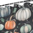 thumbnail image 3 of Fall Pumpkins and Leaves Pattern Shower Curtain 84"x72" ,Bathroom Decorative Shower Curtains Set with 12 Hooks,Modern Waterproof Washable Shower Curtain, 3 of 6