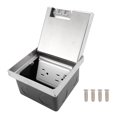 thumbnail image 2 of Floor Receptacle Outlet, Dusts Proof Recessed Floor Electrical Outlet Kit with Screws for Marble, 2 of 7