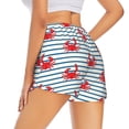 thumbnail image 4 of Picia Cute Red Crabs With Nautical Pattern Women's 2 in 1 Athletic Running Shorts High Waisted Workout Casual Gym Sweat Shorts with Comfy Liner Zipper Pockets-XX-Large, 4 of 9