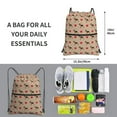 thumbnail image 3 of Wukai German Shepherd Dog Waterproof Drawstring Backpack with Zipper Pocket,Large Foldable Gym Bag for Women and Men, Perfect for Sports, Yoga, and Travel, 3 of 8