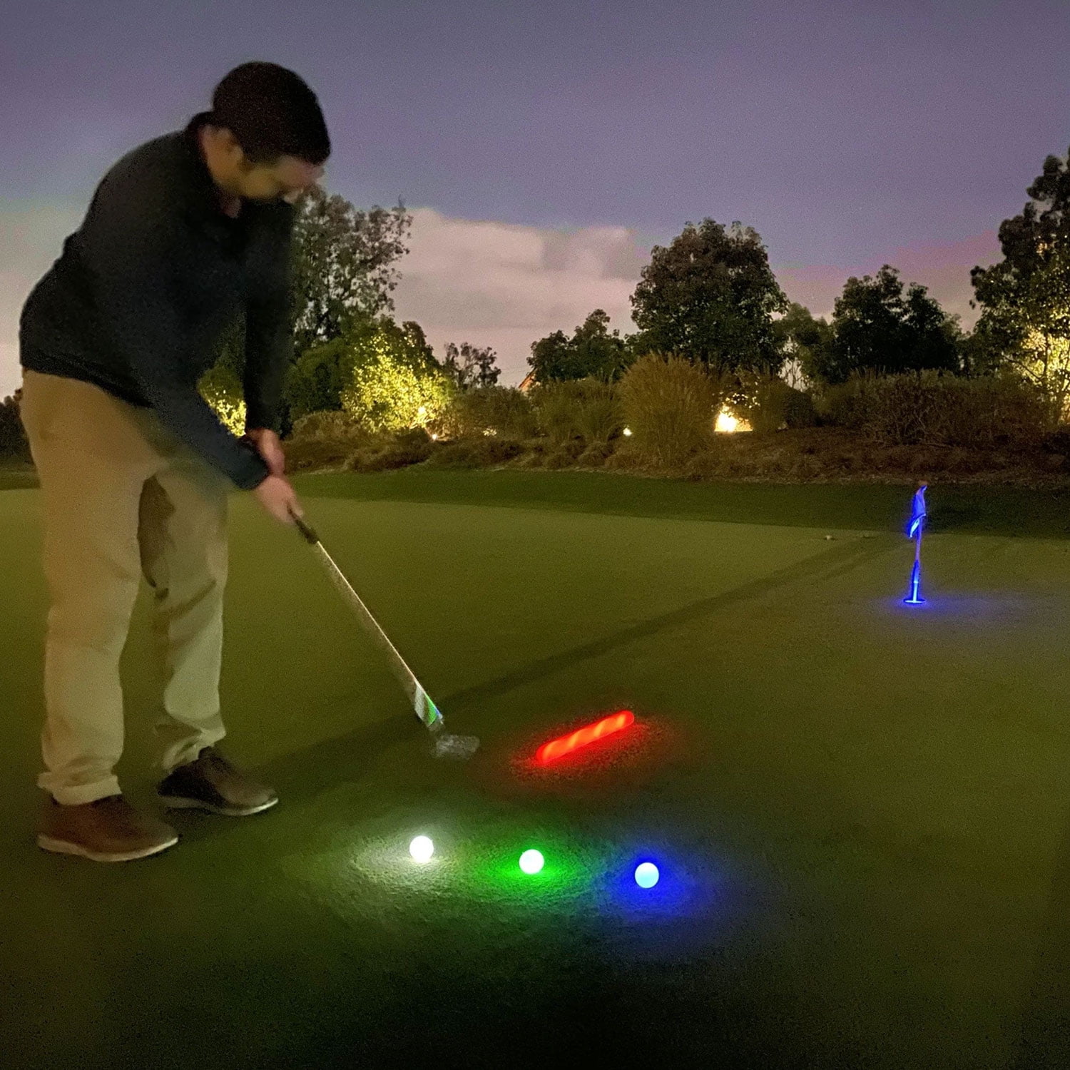 GoSports Light Up LED Golf Balls 12 Pack - Impact Activated with 10 Minute Timer