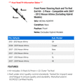 thumbnail image 2 of Front Power Steering Rack and Tie Rod End Kit - 3 Piece - Compatible with 2007 - 2012 Nissan Altima (Excluding Hybrid Models) 2008 2009 2010 2011, 2 of 2