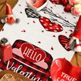 thumbnail image 2 of Valentine's Day Decorations Valentine's Day Heart Print Table Flags Party Table Kitchen Mats, 2 of 5
