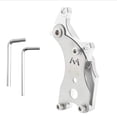 thumbnail image 1 of Adaptador de freno de disco DYNWAVEMX de aleación de aluminio plata, 1 of 8