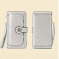 thumbnail image 4 of Cartera gris claro europea y americana Cartera de cuero con Cremallera larga para mujer Cartera de cuero bolso de gran capacidad, 4 of 5