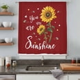 thumbnail image 4 of Red Sunshine Sunflower Semi Sheer Curtains Drapes for Living Room,Bedroom,French Doors Window 84 Inches Long,Pastoral Bees Farmhouse Floral Rod Pocket Chiffon Curtain Drapery Voile Draperies Panel, 4 of 8