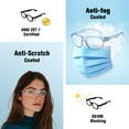 thumbnail image 3 of ProtectX Stylish Anti-Fog & Scratch-Resistant Safety Glasses, UV Protection goggles, Anti-Impact Lightweight Glasses for Men Women Blue Clear, 3 of 7