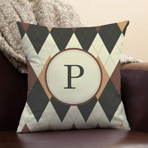 Personalized Argyle Pillow