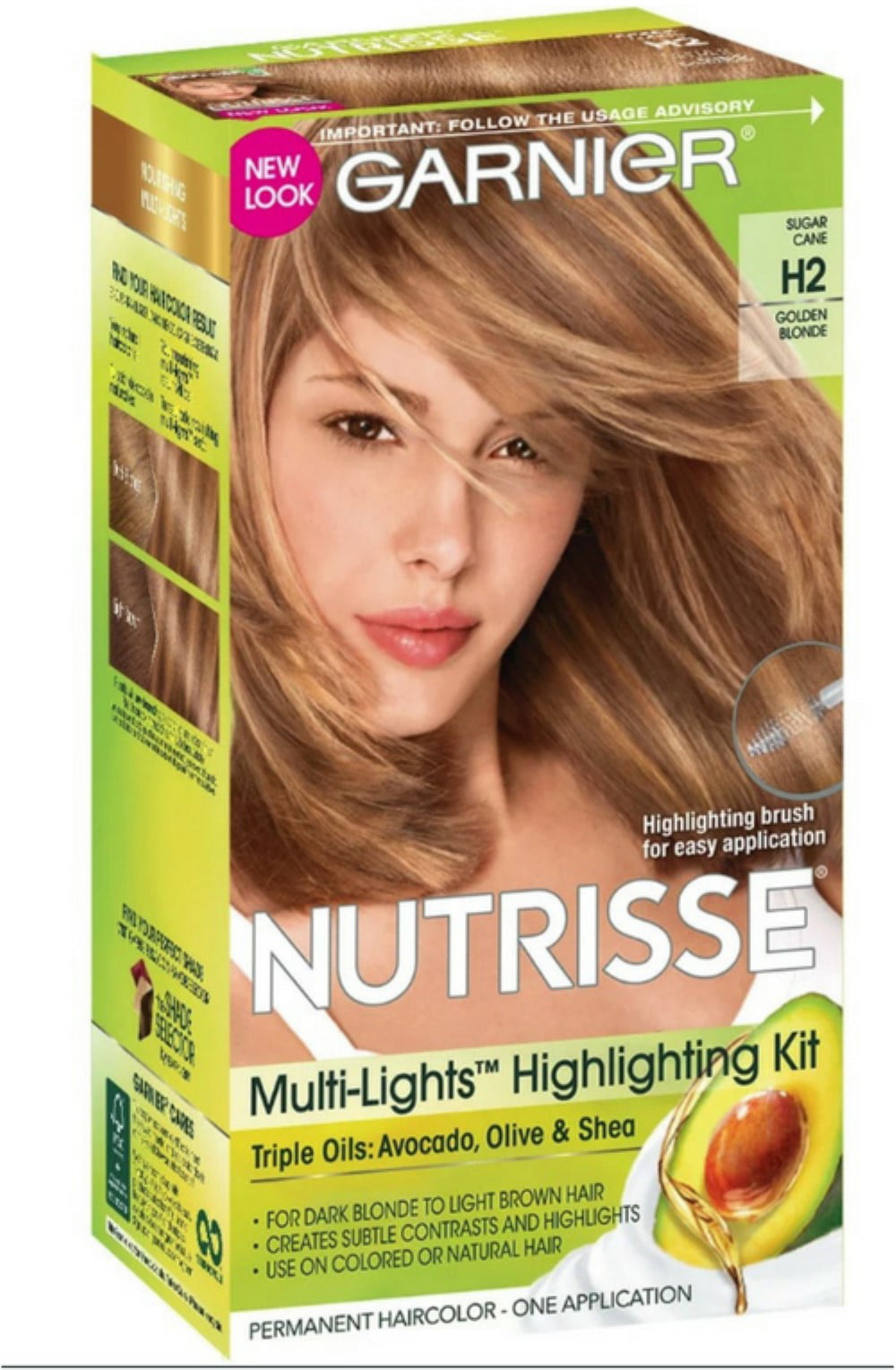 Garnier Nutrisse Haircolor - Multi-Lights H2 Golden Blonde 1 Each (Pack of  4) 