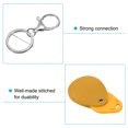 thumbnail image 4 of Uxcell Leather Key Fob, 4 Pack PU Leather Key Fobs Key Chain Holder for ID Key Cards, Yellow, 4 of 6