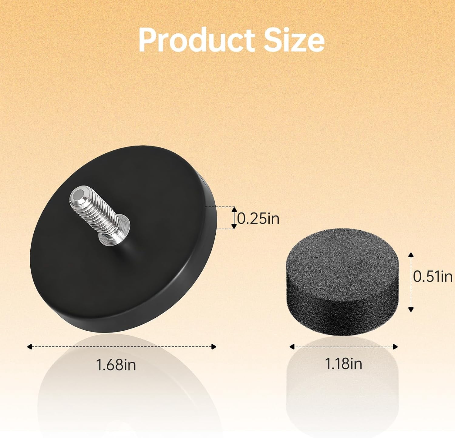 Magnetic Fridge Mount for Skylight Calendar 15 inch, Refrigerator Calendar Magnet,Rubber Surface Coating to Prevent Scratches, with 3 Neodymium Magnets and 1 Foam Pad