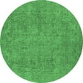 thumbnail image 1 of Ahgly Company Indoor Round Oriental Emerald Green Industrial Area Rugs, 6' Round, 1 of 4