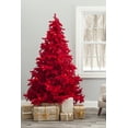 thumbnail image 2 of Perfect Holiday 5 Ft Prelit Ruby Red Christmas Tree with 250 LED & 26 Lrg Bulbs, Dia 48" - Red Metal Stand Included, 2 of 2