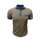thumbnail image 3 of pstuiky camisetas de hombre, Camisa informal de moda para hombre, color liso, con solapa, mangas, cuello redondo, botones y bolsillo ropa de hombre l, 3 of 6