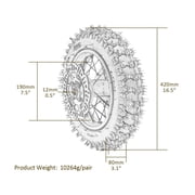 Rear 3.00-10 Dirt Bike Tire, 3.00-10 Tire 10 Tire Rim Wheel Assembly 80/100-10 for CRF50 XR50 SSR Apollo 50cc 70cc 90cc 110cc Pit Dirt Bike Mini Trail Monkey Razor