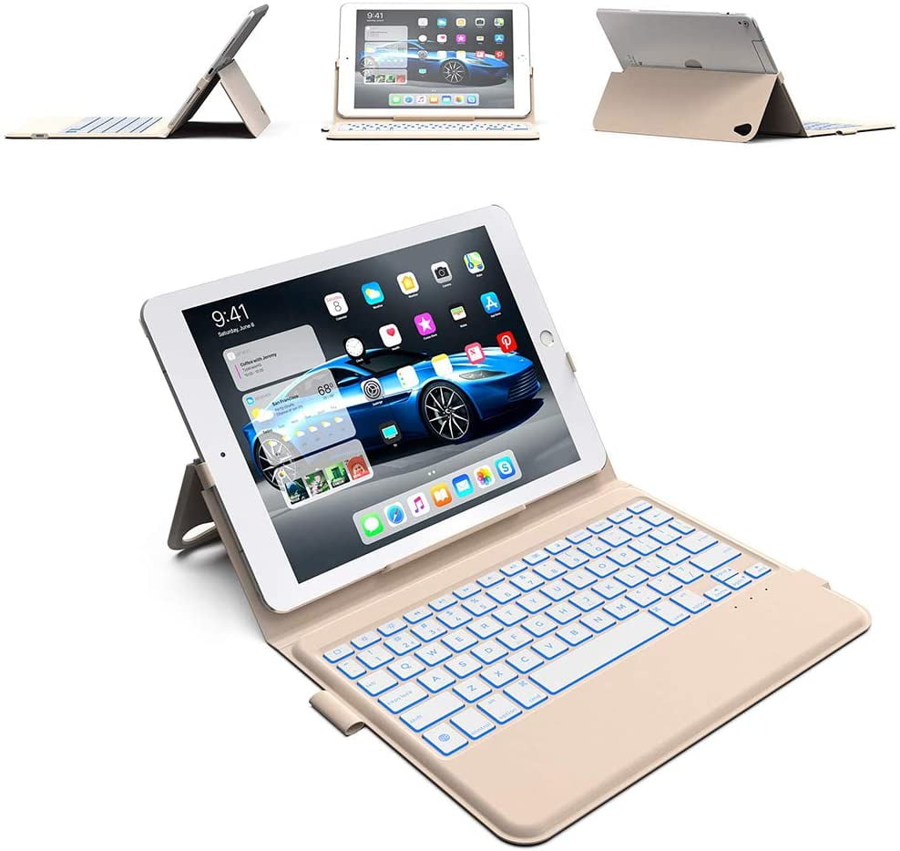 iPad Keyboard Case 9.7 Thin & Light Backlit 7 Color Infinite