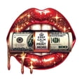 thumbnail image 3 of Adhesivo de pared de PVC extraíble con labios brillantes y dinero, 3 of 4