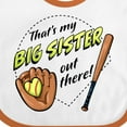 thumbnail image 4 of Inktastic That's My Big Sister out There Softball Boys or Girls Baby Bib, 4 of 4