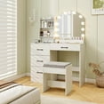thumbnail image 1 of Costway Vanity Set with Mirror and Lights with 3-Color Lighting & Adjustable Brightness White, 1 of 10