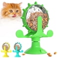 thumbnail image 2 of Agiufgs Cat Treat Dispenser Toy ABS, Interactive Windmill Slow Feeder with Suction Cup Design, for Indoor Cats Setup and Daily Use, Blue, 2 of 7