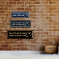 thumbnail image 4 of Signs ByLITA Standard Talk To Us If You Have a Question Door or Wall Sign Durable ABS Plastic | Laser Engraved | Easy Installation | Elegant Design Sign (Black) - Small, 4 of 8