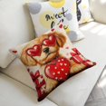 thumbnail image 4 of Cute dog Linen toss pillowcase decoration pillowcase gifting preferred 24x24 inch cushion cover 2 sets sofa pillowcase sofa bedroom living room car, 4 of 5