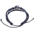 thumbnail image 2 of 12 Constellation Leather Cord Bracelets with Alloy Beads and Wax Cord Flat Round Capricorn 2-3/8 inch(6cm), 2 of 2