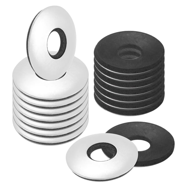 Juntas de goma selladas Uxcell de 20 piezas, junta de neopreno de 3/8"x1" OD