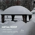 thumbnail image 5 of Kozyard 10x12ft Caesar Hardtop Gazebo, Steel Frame with Mosquito Netting and Sidewalls, Brown, 5 of 7