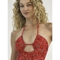thumbnail image 4 of No Boundaries Women's Reversible Bandana Print One Piece Swimsuit, Sizes XXS-XXL, 4 of 5