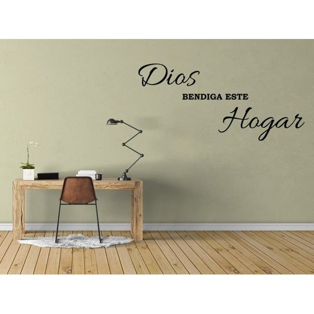 Vinilo Decorativo Para Pared Dios Bendiga Este Hogar Wall Stickers