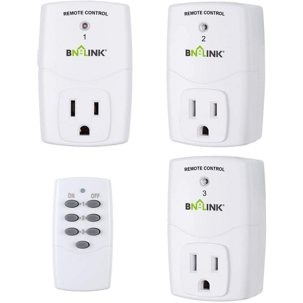 BNLINK Wireless Remote Control Outlet (1 Remotes + 3 Outlets) Value