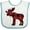 White and Blue, variant on Inktastic Moose Silhouette Plaid Boys or Girls Baby Bib