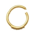thumbnail image 3 of Anygolds 14K Real Solid Gold 0.025ctw Diamond Hoop Earring Septum Body Hoop Nose Clicker Ring Piercing Jewelry 18Gauge - MBJ4848-8Y Yellow Gold, 3 of 5