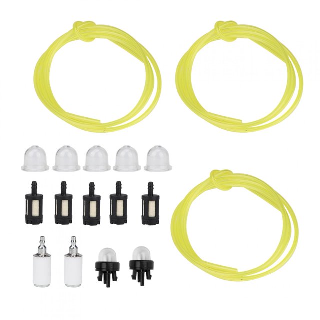 AMONIDA 1.5 Meters 3 Sizes Fuel Line Hose With Snap In Primer Bulb Fuel Filter Fit For Zama Poulan Chainsaw Trimmer