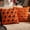 Orange Pumpkin, variant on Fall Decorations Set of 2 Double-Sided Fall Pillow Covers 18" x 18", with 2 Different Looks, Rust Pumpkin & Leaf, Soft Plush Faux Fur Throw Pillow Covers for Home Decor