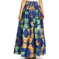 thumbnail image 2 of Sakkas Asma Convertible Traditional Wax Print Adjustable Strap Maxi Skirt | Dress - 2280-Blue / Green - One Size Regular, 2 of 5