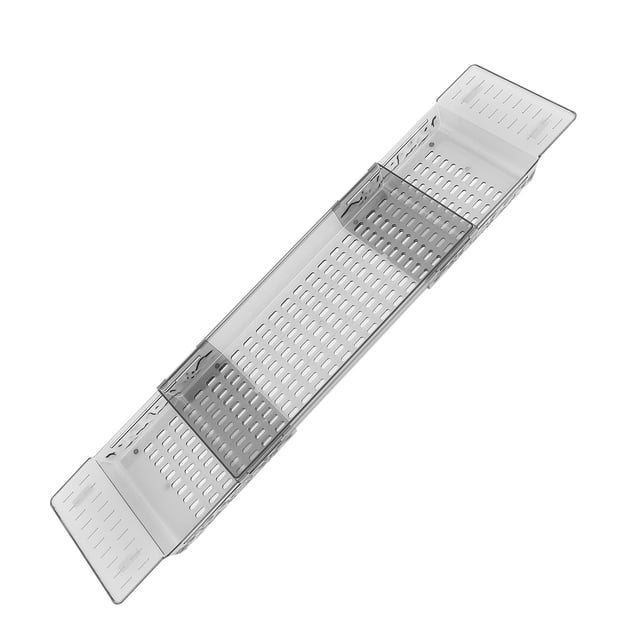 Bathtub Tray Luxury Adjustable Convenient Drain Holes Robust Bathroom Accessory for Relaxing Baths