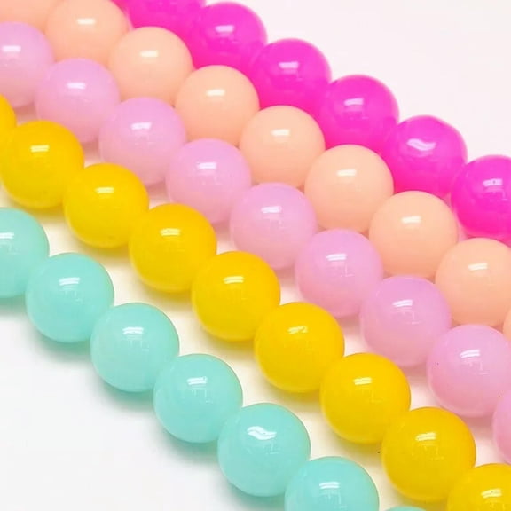 U8MO 14mm Glass Beads Mixed Lot Jelly Style Big Round Large Jewelry Making Bubble 20p
