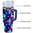 thumbnail image 4 of Ghost Tumbler with Handle and Straw, 40 oz Spooky Stainless Steel Insulated Cup with Lid and Straw,Travel Coffee Mug Water Bottle, Birthday Halloween Mothers Day Gifts for Women, 4 of 7