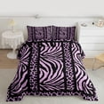 thumbnail image 2 of Homewish Leopard Zebra Print 3-Piece Full Size Comforter Sets for Teesn Female Men,Geometric Stripes Bedding Comforter Set,Black Pink Lightweight Bedding Sets,Ultra Soft Home Decor,Reversible, 2 of 8